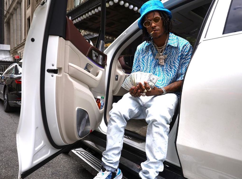 SPOTTED: Rich The Kid goes blue in All-Fendi Getup