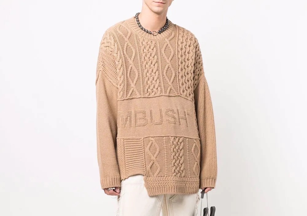 PAUSE or Skip: AMBUSH Patchwork Knitted Jumper