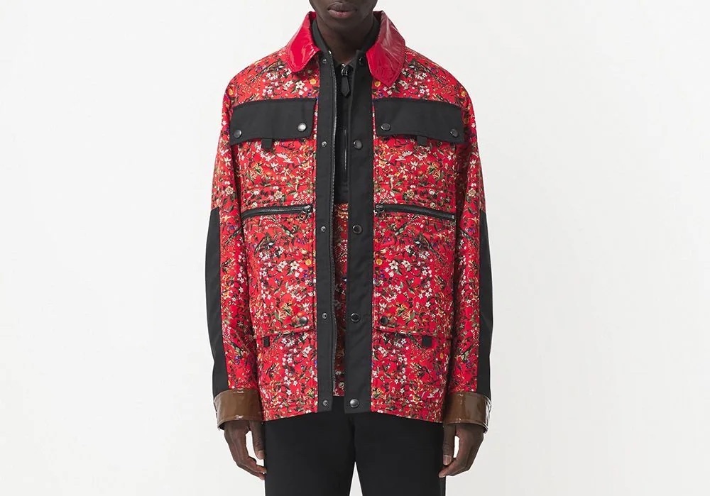 PAUSE or Skip: Burberry Floral Print Panelled Jacket