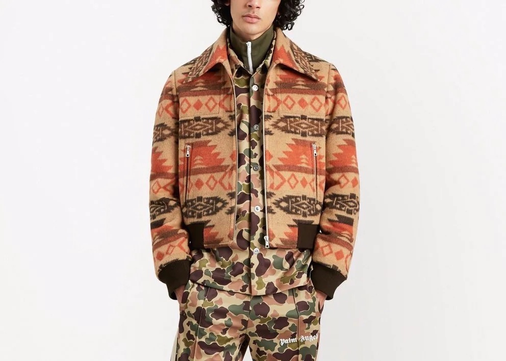 PAUSE or Skip: Palm Angels Patterned Zip-Up Jacket