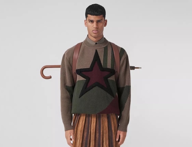 PAUSE or Skip: Burberry Geometric Intarsia Knitted Sweater