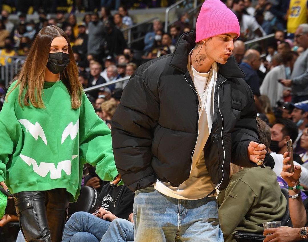 SPOTTED: Justin Bieber attends Basketball Game in Jacquemus