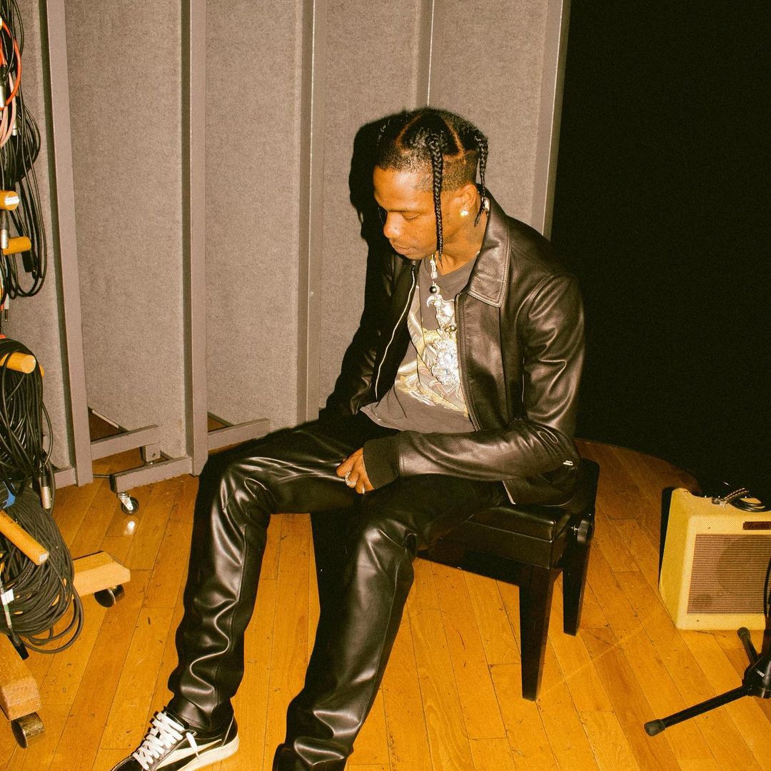 SPOTTED: Travis Scott Rocks All-Leather in The Studio and Hints at New Music