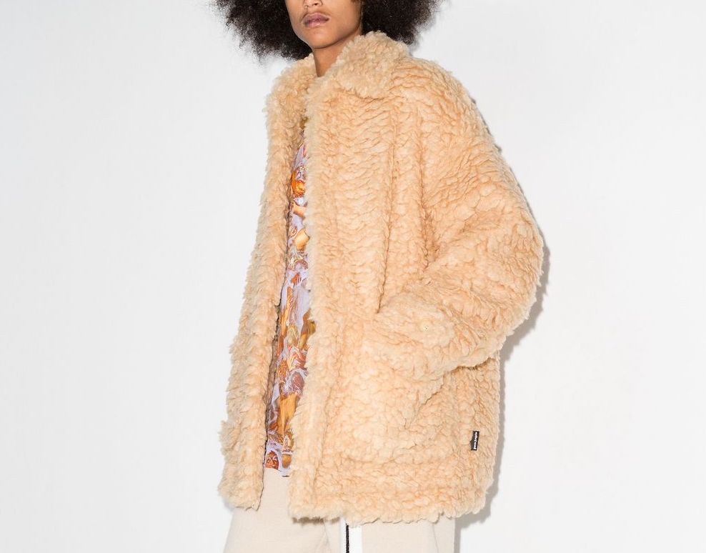 PAUSE or Skip: Palm Angels Curly Faux Fur Peacoat