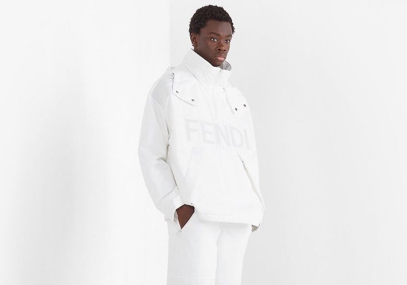PAUSE or Skip: Fendi White Tech Fabric Anorak