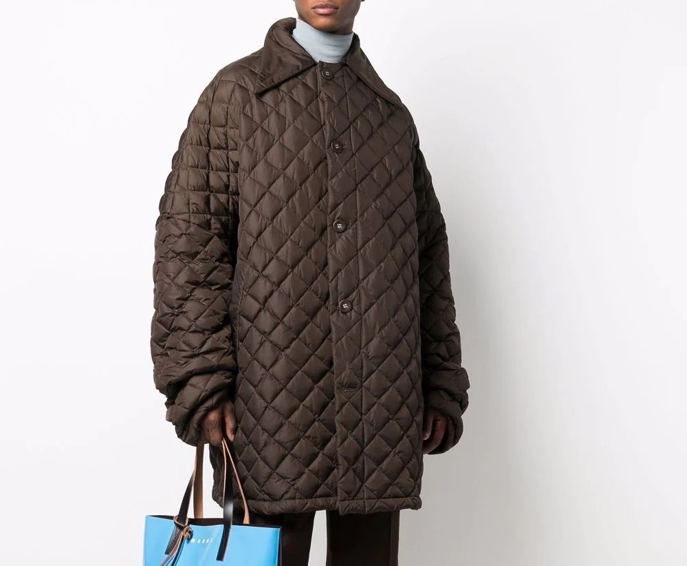 PAUSE or Skip: Raf Simons Diamond Pattern Quilted Overcoat