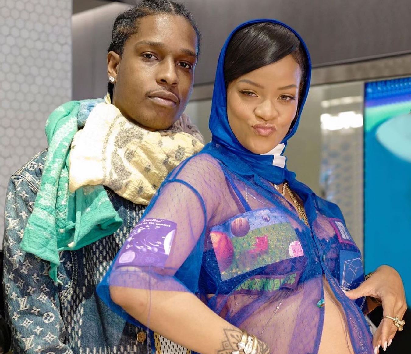 SPOTTED: ASAP Rocky & Rihanna Attend the Superbowl LVI