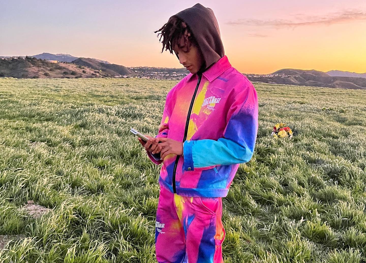SPOTTED: Jaden Smith Catches the Sunset in Tie-Dye MSFTSrep