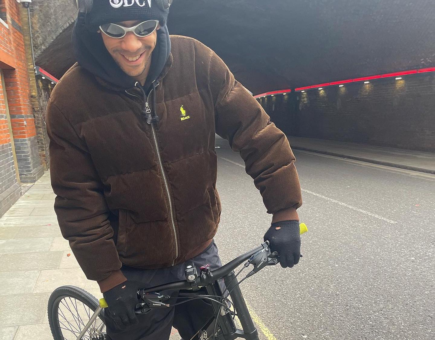 SPOTTED: Lucien Clarke goes Cycling in Ralph Lauren Black Label