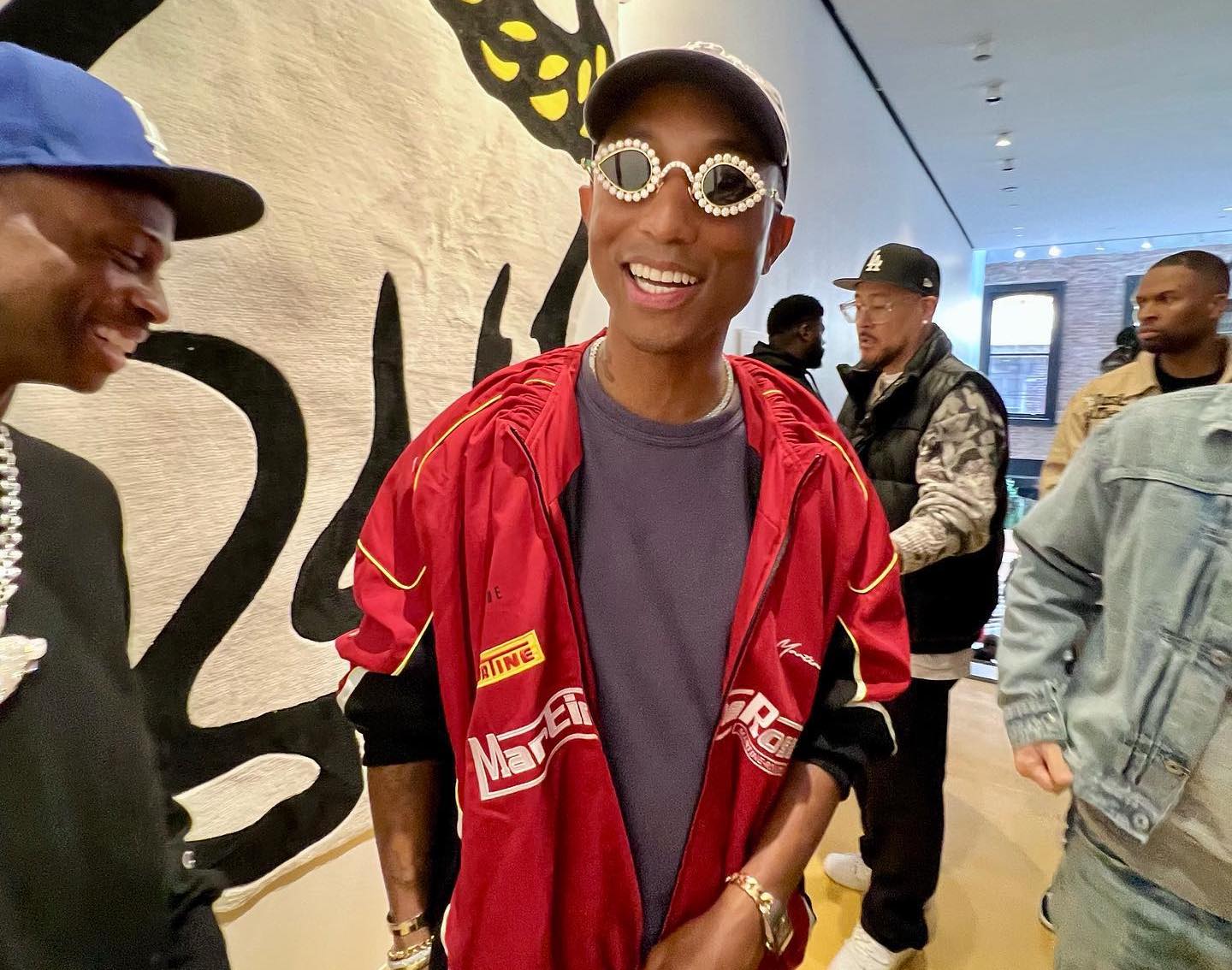 SPOTTED: Pharrell Williams attends #IKNOWNIGO Pop-Up in Martine Rose