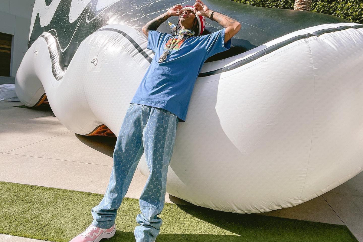 SPOTTED: Tyga Teases Pink ‘Wavy Baby’ MSCHF Sneaker