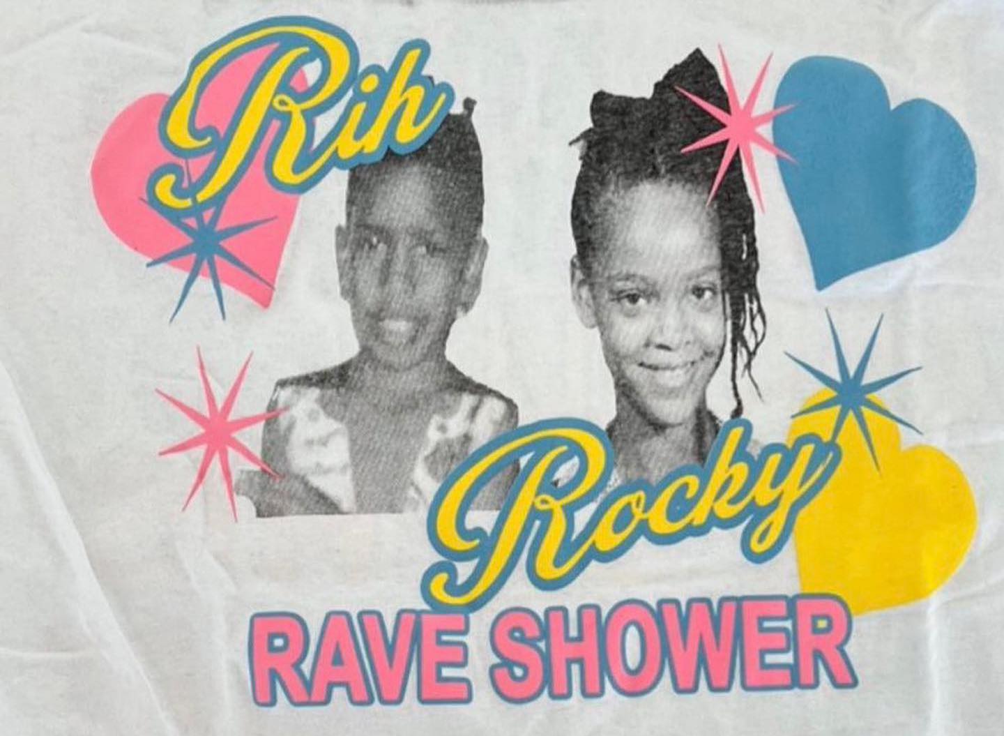 ASAP Rocky & Rihanna Celebrate Baby Shower with Printed Tees