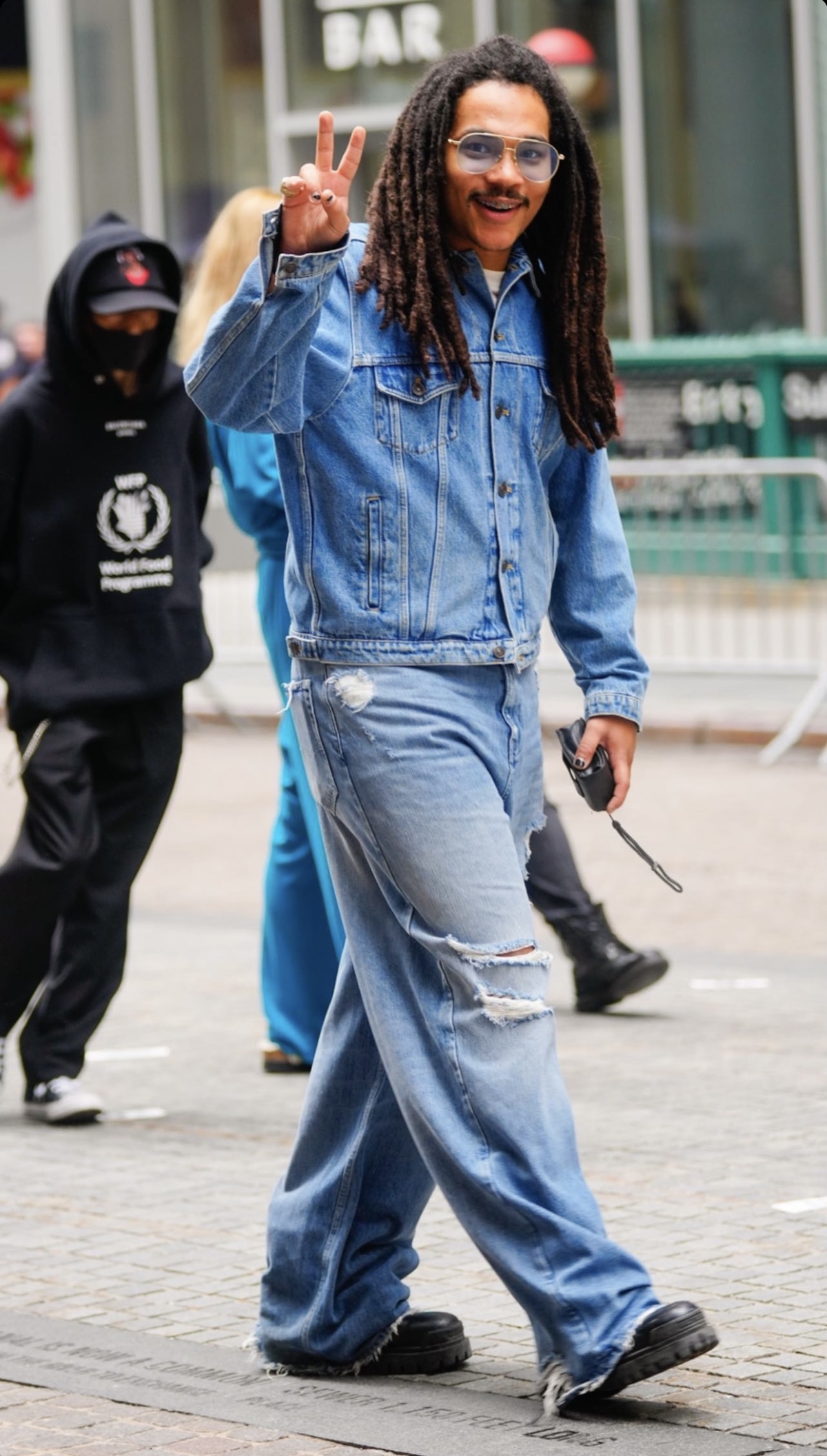 Katie Holmes is trying to bring back double denim - here's how she's making  it look good