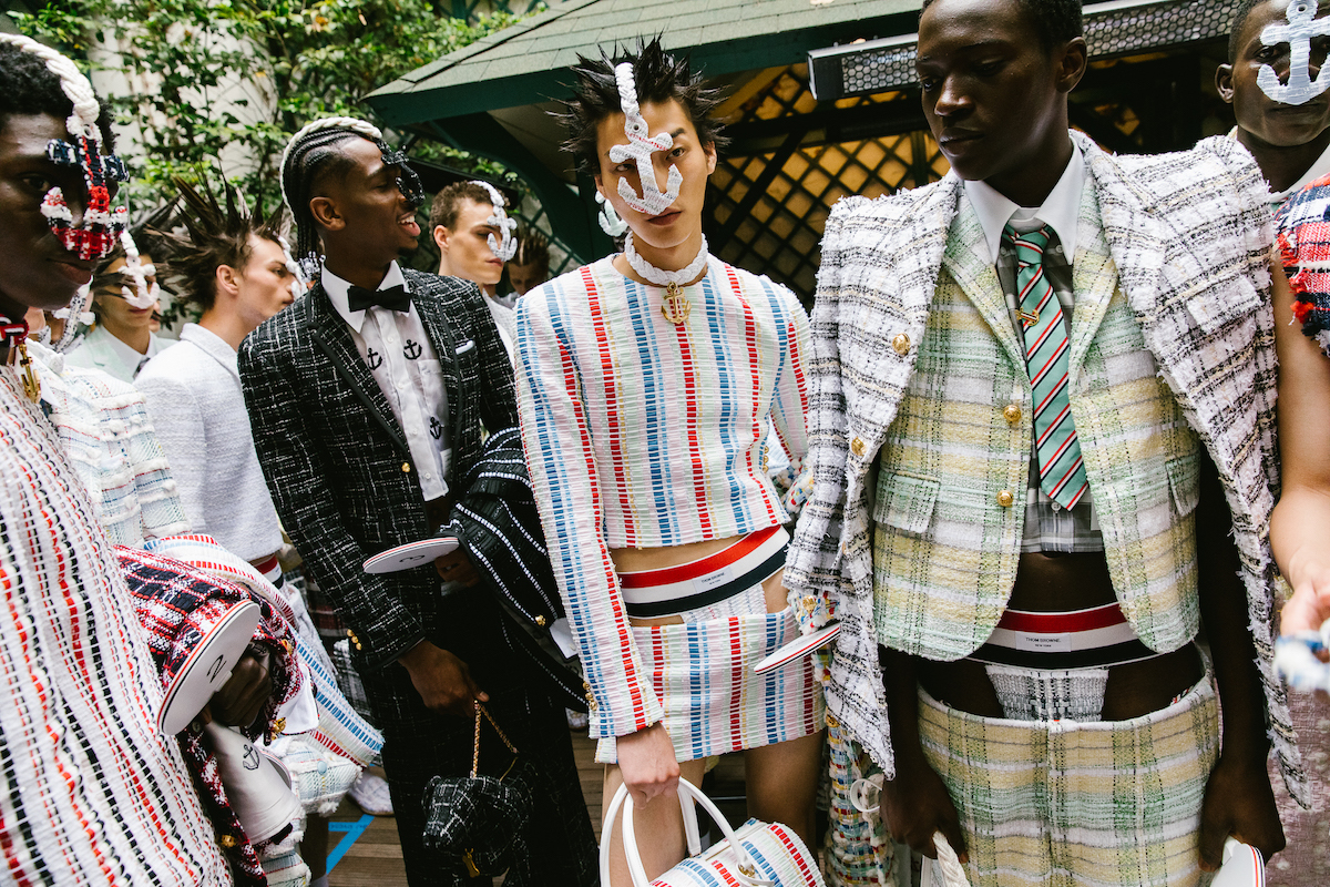 in honor of karl” and a nod to anna. — Shai Gilgeous-Alexander attends The  Met Gala in a Thom Browne couture look made especially for him…