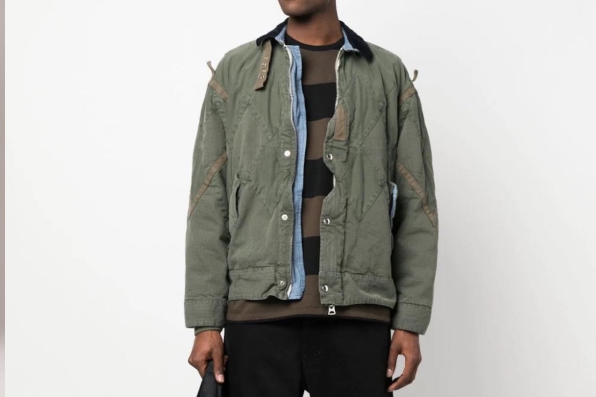 PAUSE or Skip: Sacai Argyle-Panel Detail Bomber Jacket