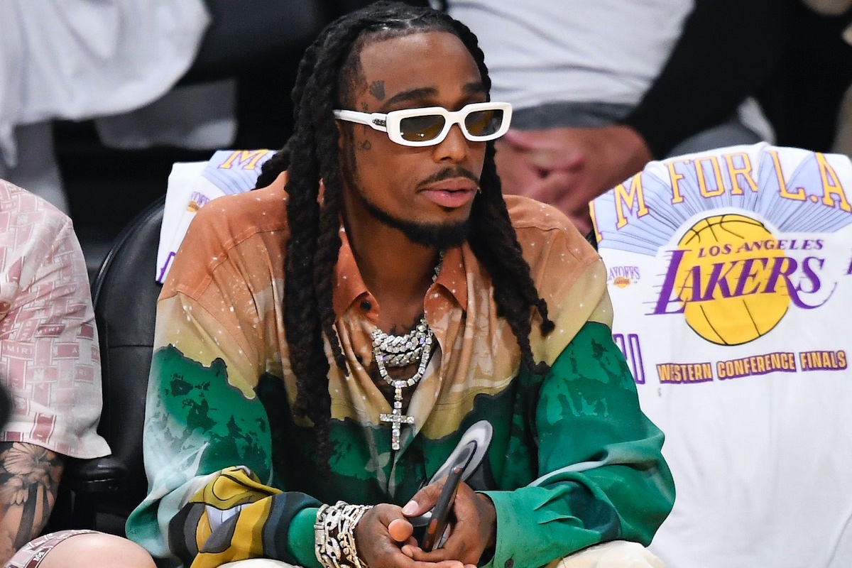 SPOTTED: Quavo Balls Out Courtside at Lakers v Denver Nuggets Game Wearing Full Louis Vuitton Look