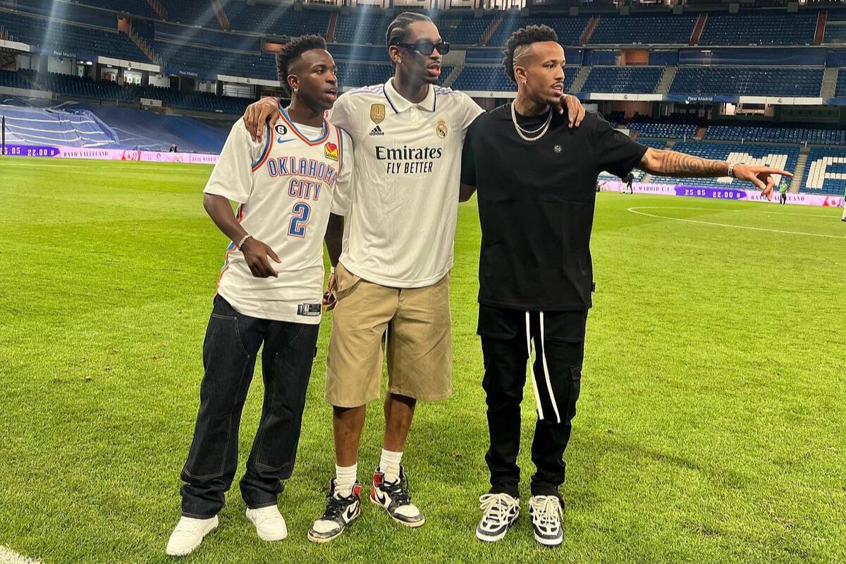 SPOTTED: Shai Links Up with Vinícius Júnior in Madrid Wearing Retro Air Jordan 1’s & Bottega Veneta