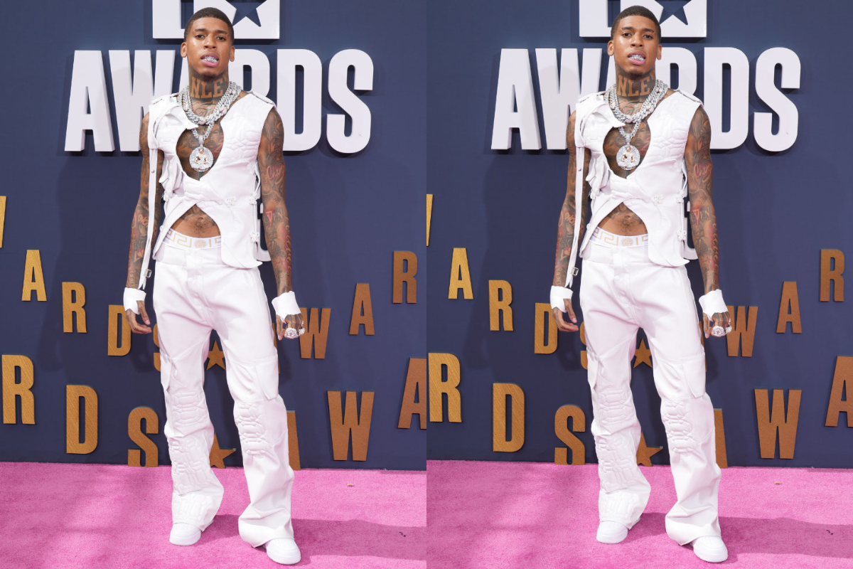 SPOTTED: NLE Choppa Looks Angelic in White at the 2023 BET Awards