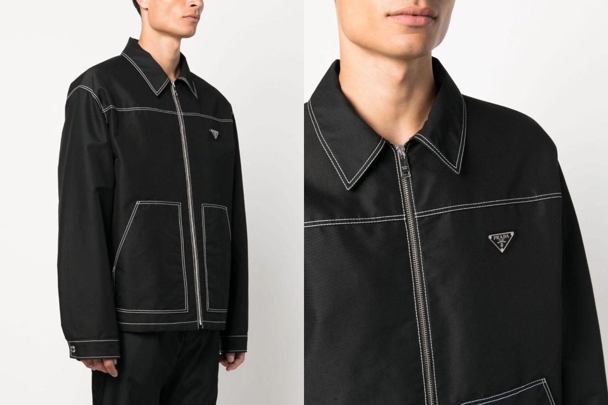 PAUSE or Skip: Prada Black Contrast-Stitch Shirt Jacket