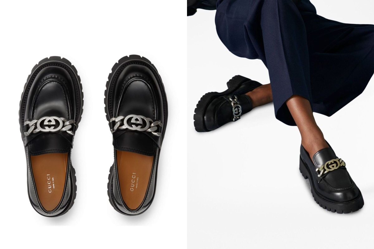 PAUSE or Skip: Gucci Black Interlocking G-Chain Leather Loafers
