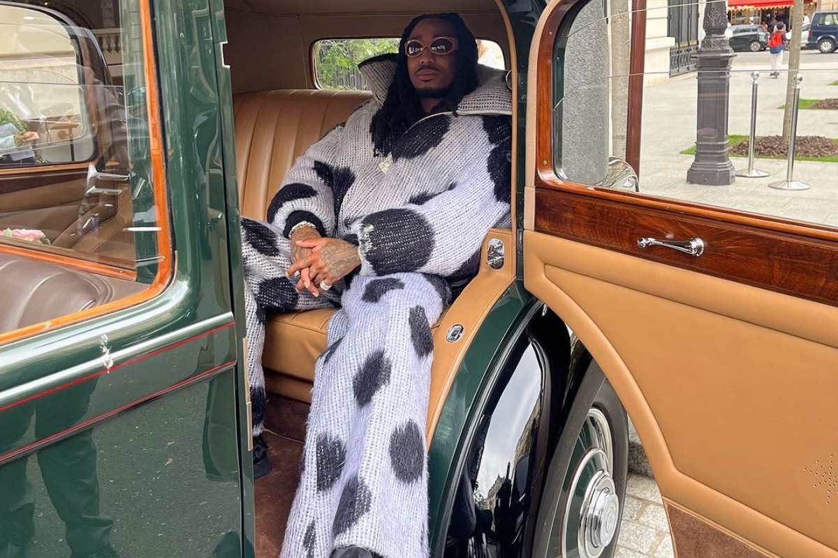 SPOTTED: Quavo Makes his Mark at PFW Wearing Full FW23′ Marni Ensemble