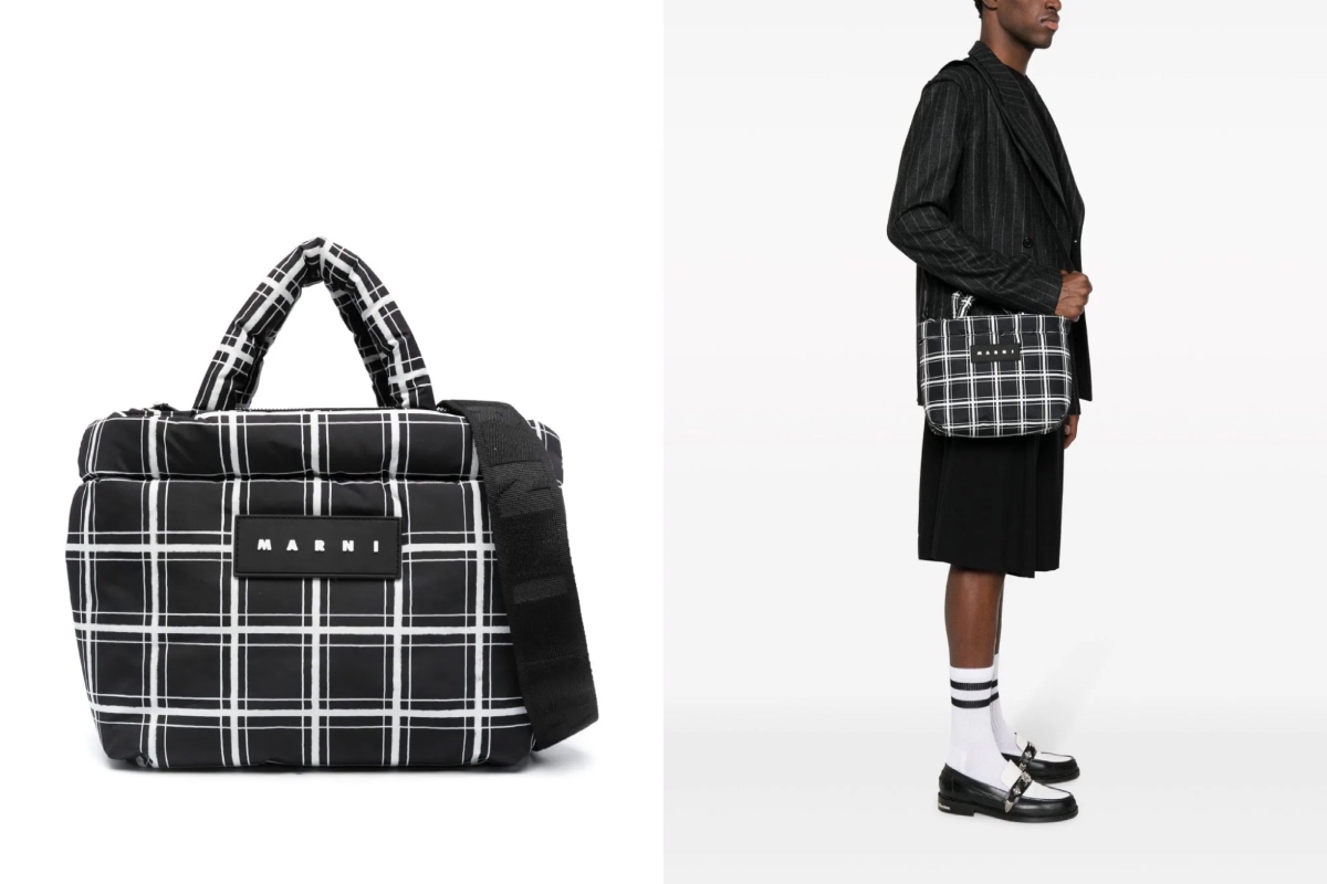 PAUSE or Skip: Marni Mini Plaid-Check Padded Tote Bag