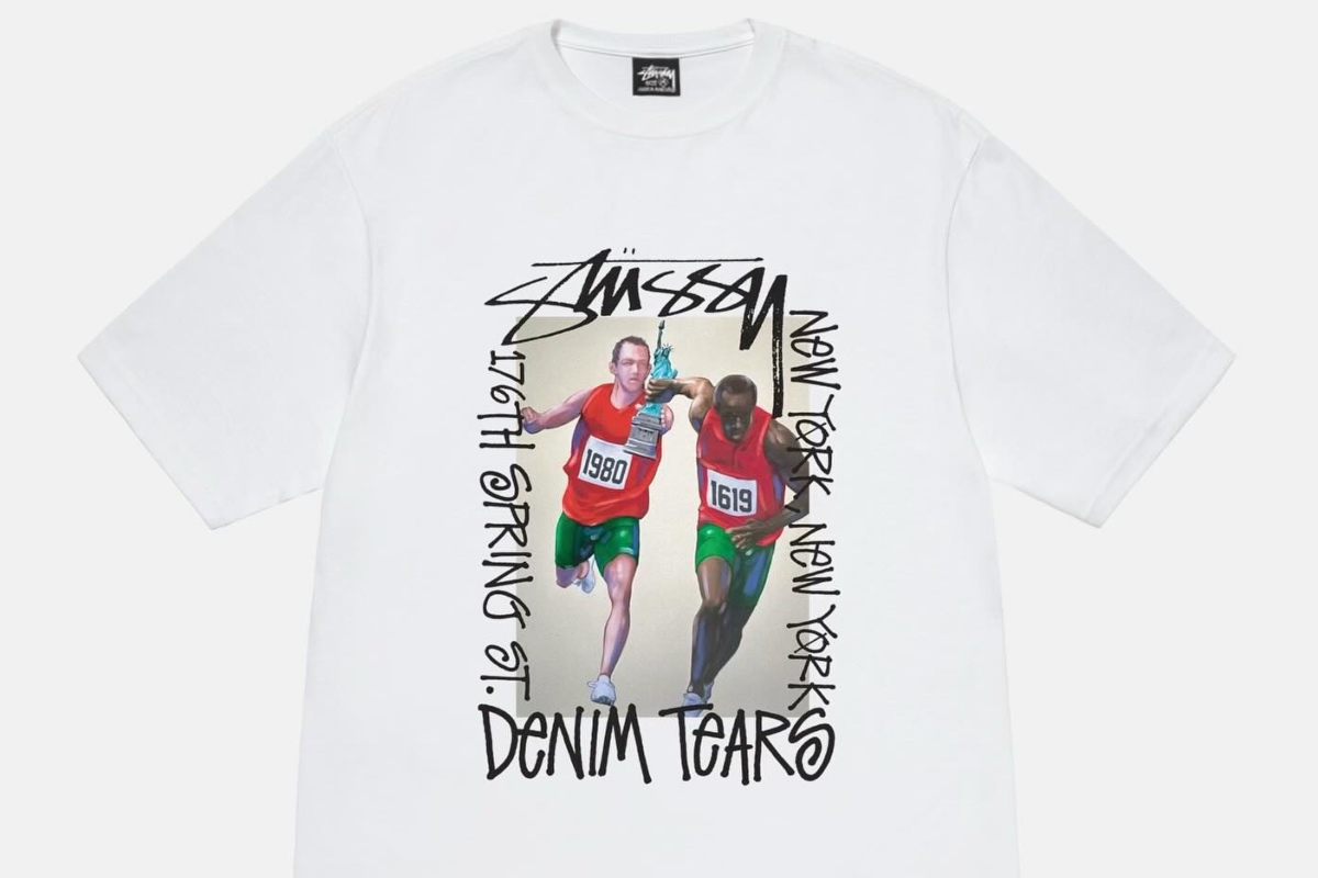 Denim Tears & Stüssy Reunite for New ‘Pass the Baton’ T-Shirt