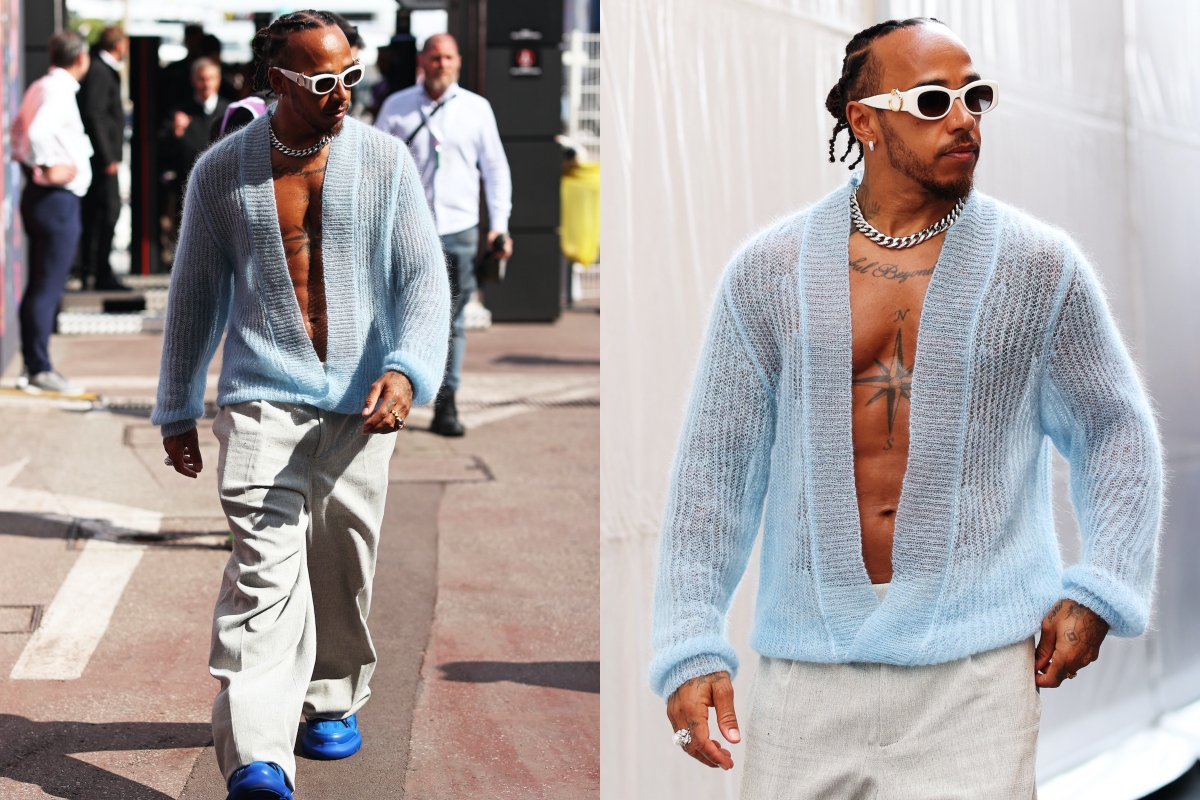 SPOTTED: Lewis Hamilton Arrives at Monaco Grand Prix Wearing Custom-Made Dior Look