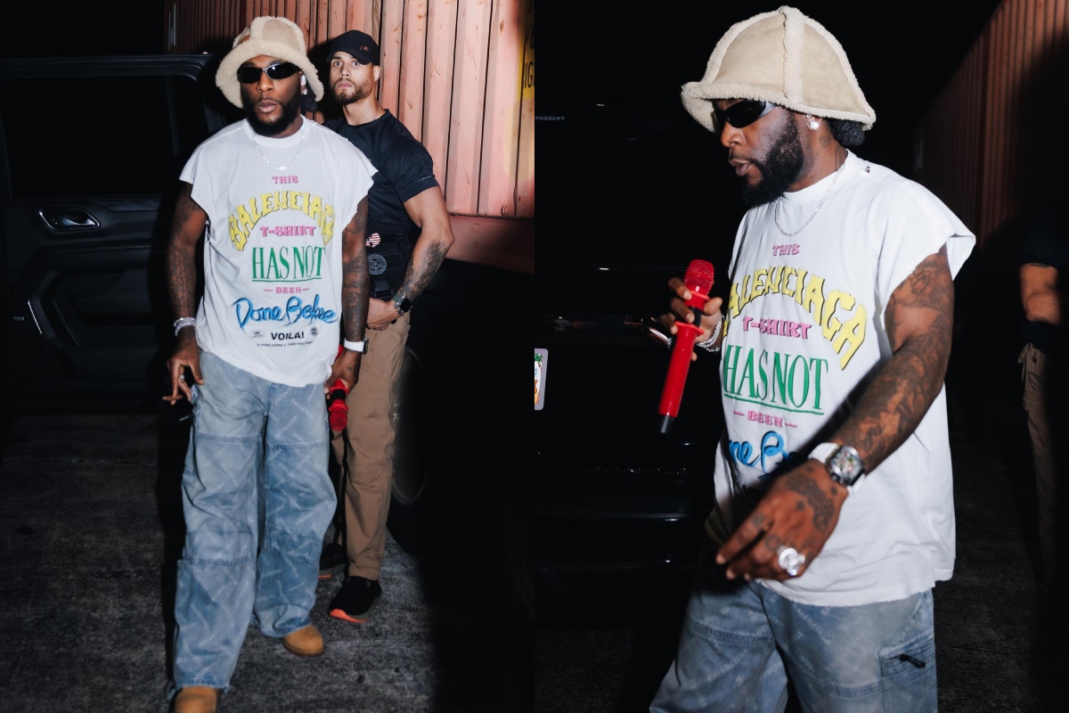 SPOTTED: Burna Boy Embraces Summer Living Wearing Balenciaga, Acne Studios & more