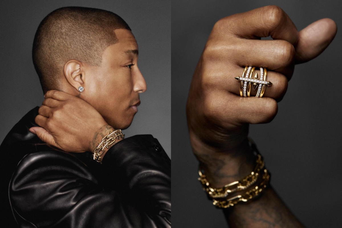 SPOTTED: Pharrell Williams Models Tiffany Titan Collection