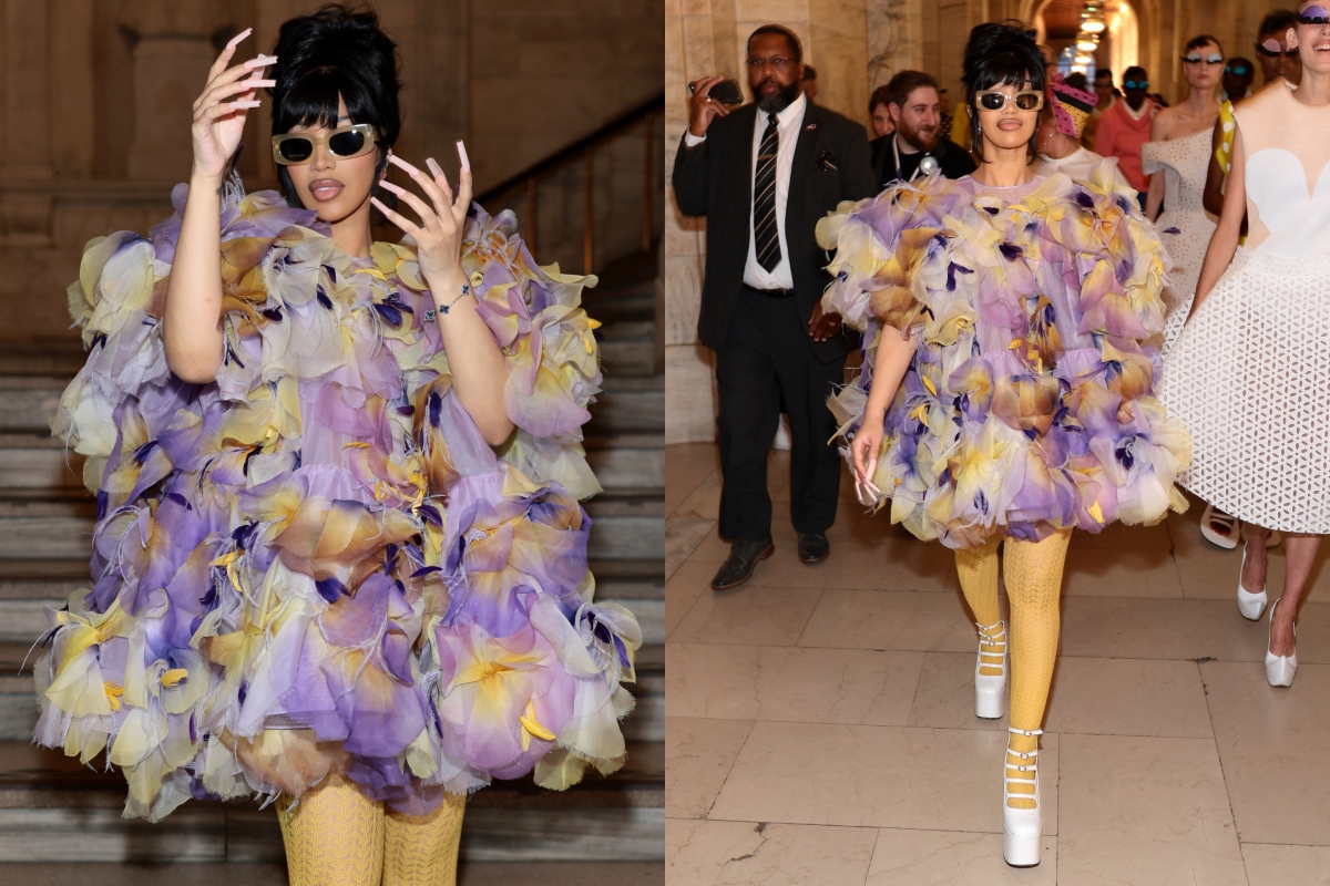 SPOTTED: Cardi B Champions Flower Power Attending the Marc Jacobs FW24 Show in New York