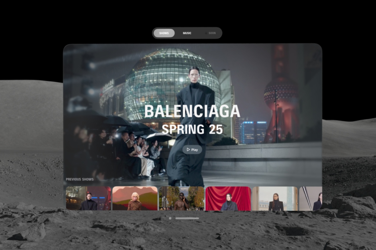 Balenciaga Head to the Future with Apple Vision Pro Application