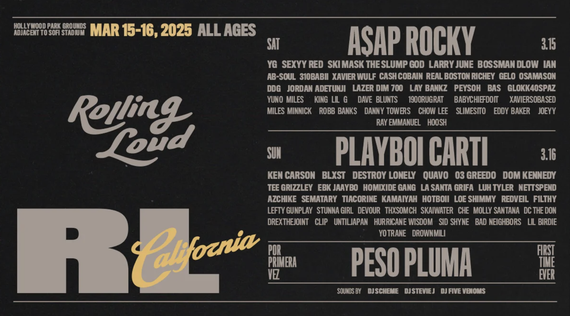 Rolling Loud California Announces 2025 Lineup