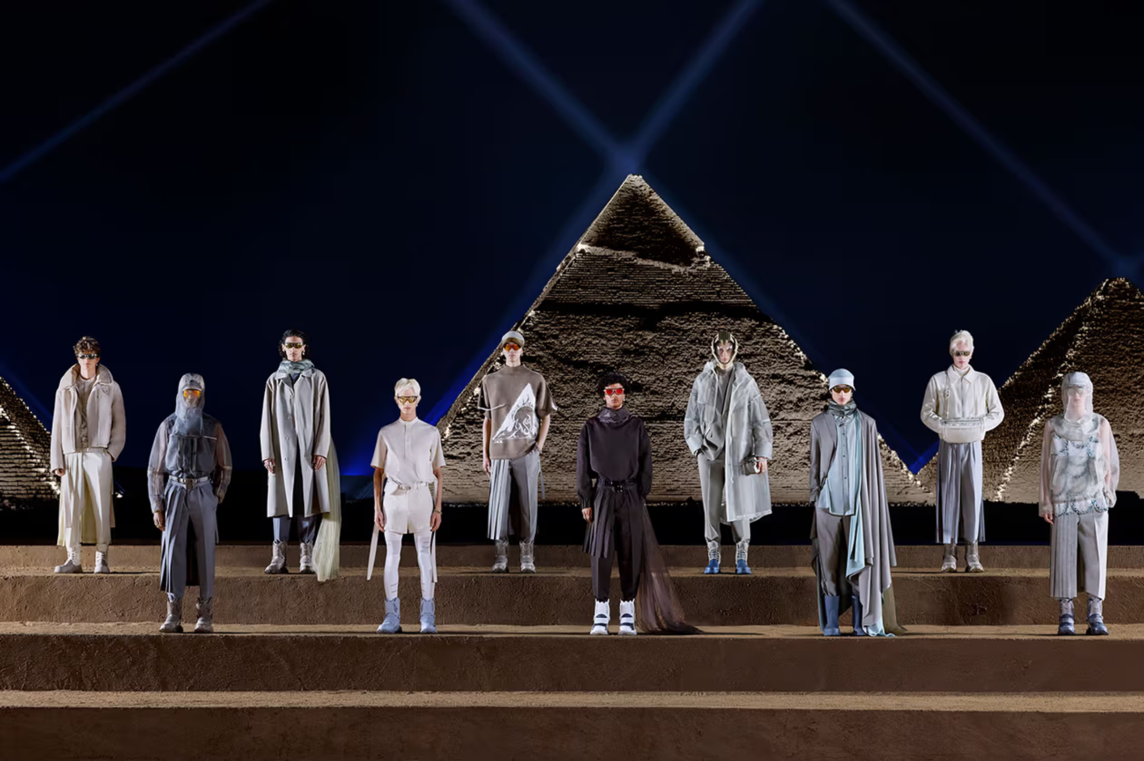 Kim Jones Legacy at Dior: Dior pre-fall 2023 at the pyramids of Giza