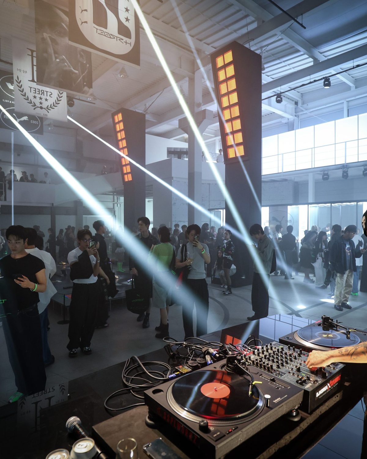 SEOUL, SOUTH KOREA - MAY 15: Guests enjoy the party at the PUMA H-Street Launch Experience in Studio Layer 41 on May 15, 2025 in Seoul, South Korea. (Photo by Chung Sung-Jun/Getty Images for PUMA)