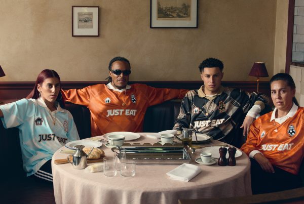 Just Eat Takeaway releases merch in co-collaboration with Daily Paper's Abderrahmane Trabsini and TROPHY by GASSAN, to celebrate the UEFA Champions League Final.