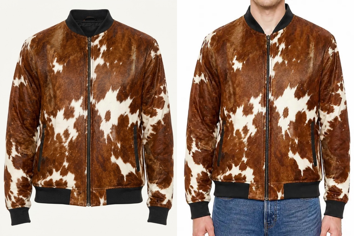 Leather Jacket Black Men’s Bomber Cowhide Leather Jacket